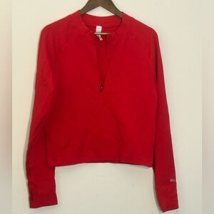 DSG Women’s Red Cropped Quarter Zip Pullover XXL
